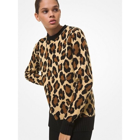 MICHAEL KORS COLLECTION
Leopard Jacquard Cashmere Sweater  medium - Picture 3 of 12